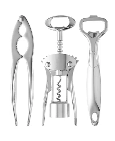 Berghoff Essentials Cast Zinc Alloy 3-piece Barware Set In Silver