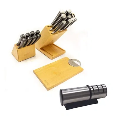 Berghoff Essentials Forged 21-pc. Smart Knife Block Set With Sharpener In Black