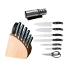 Berghoff Essentials Forged Stainless Steel 9pc. Knife Block Set With Sharpener In Black