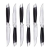 Berghoff Essentials Geminis Stainless Steel 6-pc. Steak Knife Set In Black