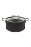 Berghoff Essentials Hard Anodized 5.3-quart Nonstick Covered Stockpot In Black