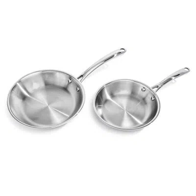 Berghoff Essentials Professional Tri-ply Stainless Steel Frying Pan In Silver