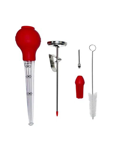 Berghoff Essentials Set Of 6 Turkey Baster In Red