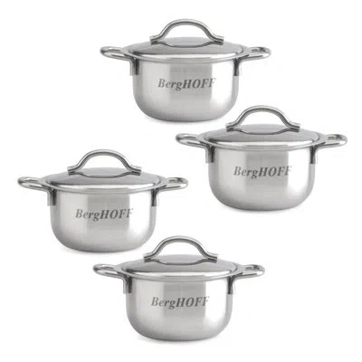 Berghoff Essentials Stainless Steel 4pc Hors D'oeuvres Mini Pot Set, 2.5" In Silver