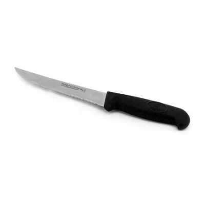 Berghoff Essentials Stainless Steel Serrated 8" Utility Knife In Black