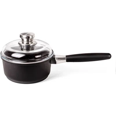 Berghoff Eurocast Cast Aluminum Nonstick Saucepan With Lid In Black