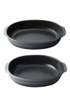 Berghoff Gem 2-piece Stoneware Bake Set In Carbon Steel
