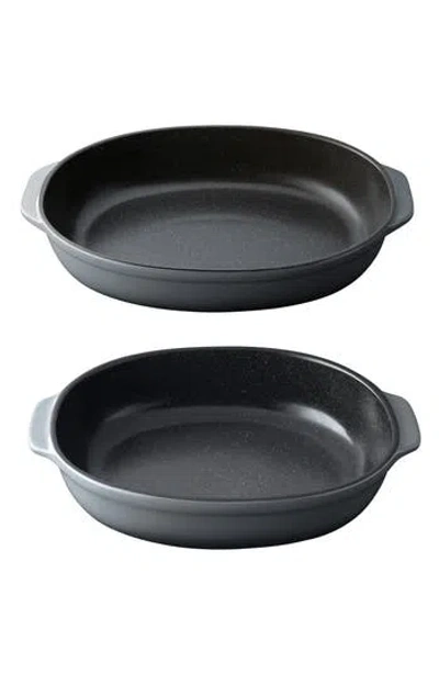 Berghoff Gem 2-piece Stoneware Bake Set In Carbon Steel