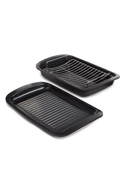 Berghoff Graphite 3-piece Non-stick Roasting Pan In Black