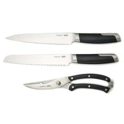 Berghoff Graphite 3pc Stainless Steel Forged Cutlery Set, Black