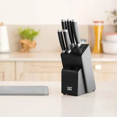 Berghoff Graphite Stainless Steel 6pc Knife Block Set In Black