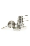 Berghoff Hammered 13-piece Stainless Steel Cookware Set In Metallic