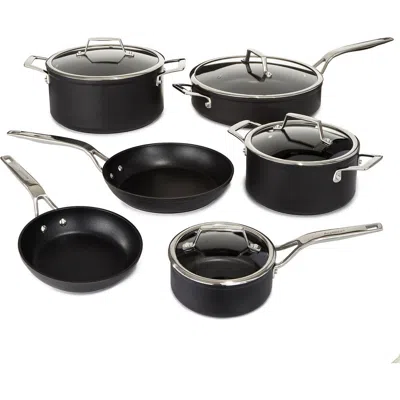 Berghoff Hard Anodized 10-piece Cookware Set In Black