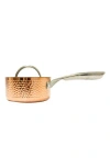 Berghoff International 5.5" Hammered Copper Saucepan With Lid In Copper