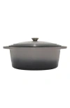 Berghoff International 8-quart Cast Iron Oval Covered Casserole In Oyster