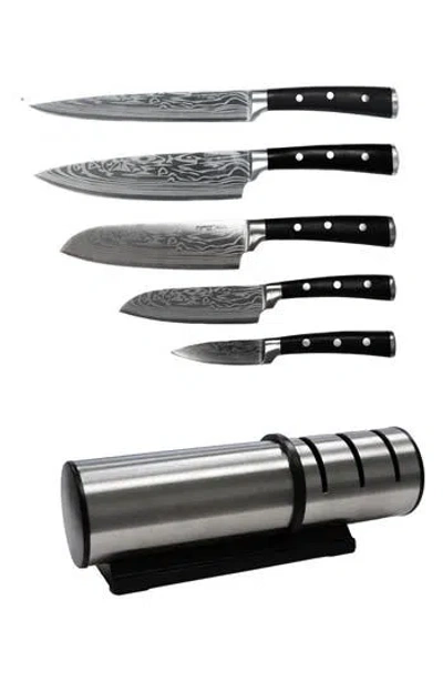 Berghoff International Antigua 6-piece Stainless Steel Cut Set In Black