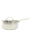 Berghoff International Hammered 7" Covered Saucepan In Silver