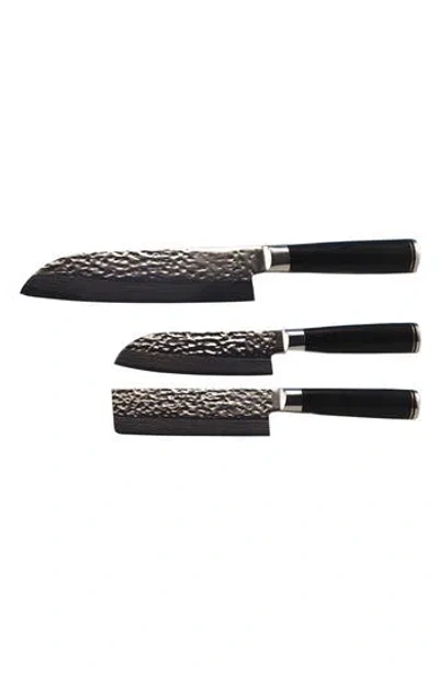 Berghoff International Martello 3-piece Knife Set In Black/silver