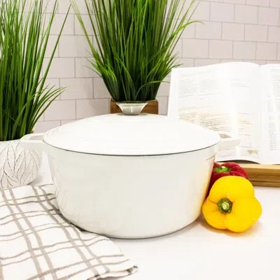 Berghoff International Neo 7qt Cast Iron Round Cov Dutch Oven In White