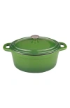 Berghoff International Neo 8qt Oval Cast Iron Cov Casserole In Green