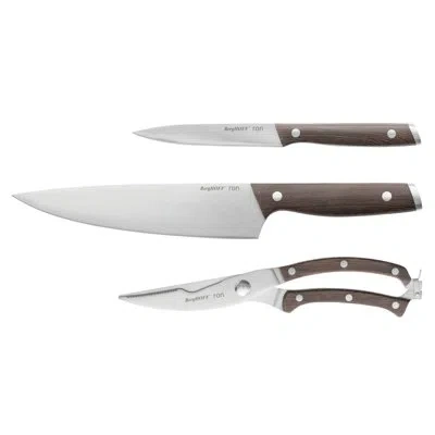Berghoff International Ron 3pc Assorted Knife Set In Dark Brown