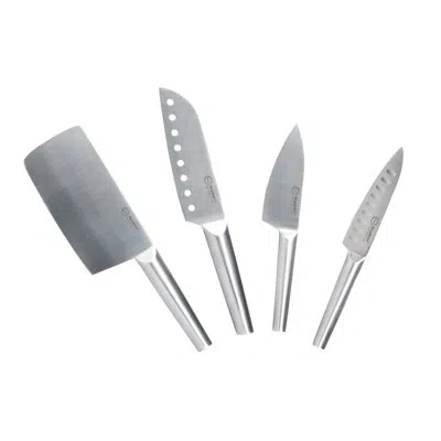 Berghoff International Straight 4pc Stainless Steel Santoku Knife Set In Silver