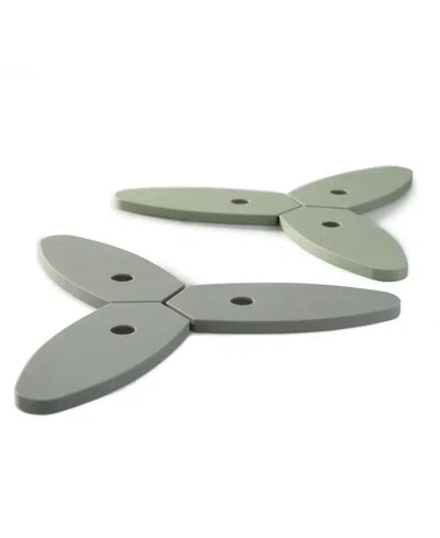 Berghoff Leo 2-pc. Foldable Magnetic Trivet Set In Green