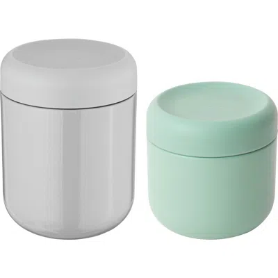 Berghoff Leo 2-piece Food Container Set In Grey/green