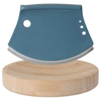 Berghoff Leo 2pc 6.25" Bamboo Herb Cutter Set, Blue In Blue;brown