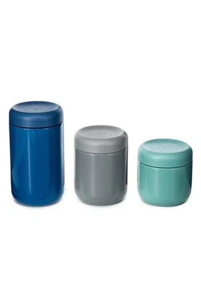 Berghoff Leo 3-piece Food Container Set In Blue Multicolor