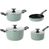 Berghoff Leo 7-piece Cookwear Set In Green/black