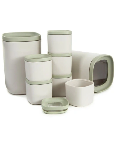 Berghoff Leo 8pc Recycled Stackable Food Container Set In White
