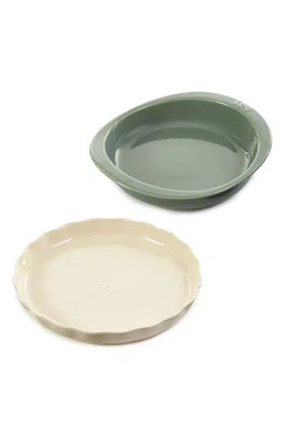 Berghoff Leo Balance 2-piece Bakeware Set In Green/ivory