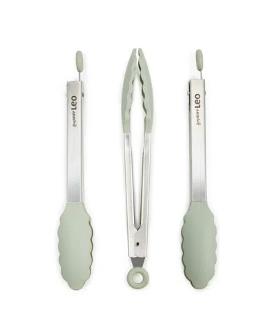 Berghoff Leo Balance 3-pc. Serving Tongs Set In Sage