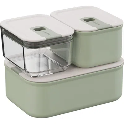 Berghoff Leo Balance 3-piece Perfect Seal Food Storage Container Set In Green