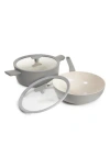 Berghoff Leo Balance 4-piece Cookware Set In Moon Mist