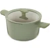 Berghoff Leo Balance 4.6-quart Nonstick Covered Stockpot In Sage
