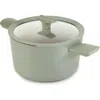 Berghoff Leo Balance 5.8-quart Nonstick Covered Stockpot In Sage
