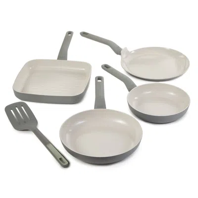 Berghoff Leo Balance 5pc Non-stick Ceramic Frying Pan Set With Turner In Gray