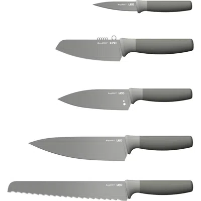 Berghoff Leo Balance 6-piece Knife Block In Gray