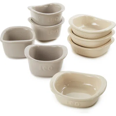Berghoff Leo Balance 8-piece Moonmist Ramekin Set In Beige