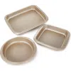 Berghoff Leo Balance Carbon Steel 3-piece Cake Pan Set In Golden