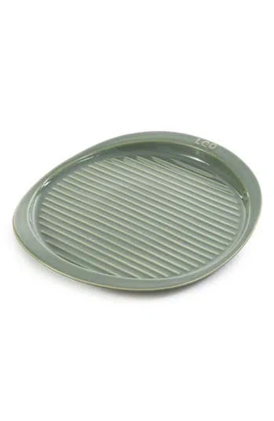 Berghoff Leo Balance Ribbed Ceramic Pizza Tray In Sage