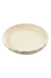 Berghoff Leo Balance Rippled 11-inch Ceramic Pie Dish In Moonbeam