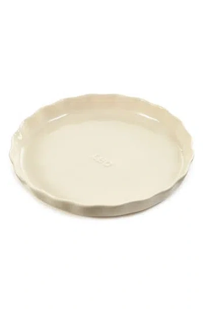 Berghoff Leo Balance Rippled 11-inch Ceramic Pie Dish In Moonbeam