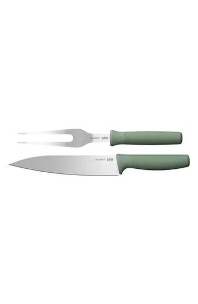 Berghoff Leo Forest 2-piece Carving Set In Green