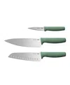 Berghoff Leo Forest 3-piece Advanced Knife Set In Green
