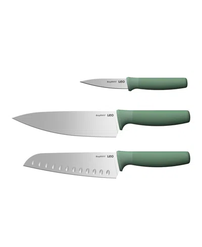 Berghoff Leo Forest 3-piece Advanced Knife Set In Green