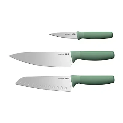 Berghoff Leo Forest Stainless Steel 3-pc. Advanced Knife Set In Green