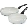 Berghoff Leo Glints 2-piece Fry Pan Set In Cream
